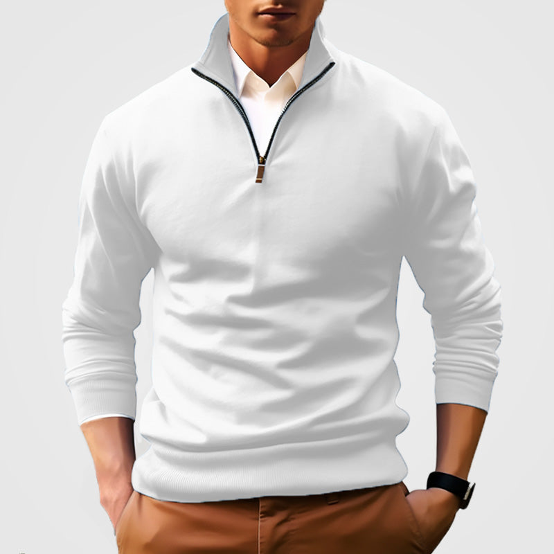 Men's Casual Zipper Cashmere Top