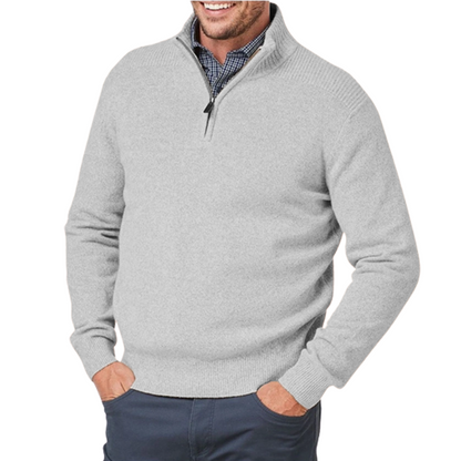 Men's Cashmere Quarter Zip Sweater