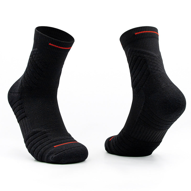 Male medium tube breathable mesh speed dry cotton socks