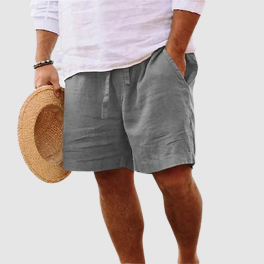 Men's Cotton Linen Drawstring Shorts