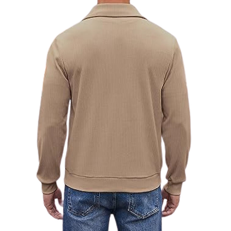 Men's Quarter Zip Sport Long Sleeve Sweater