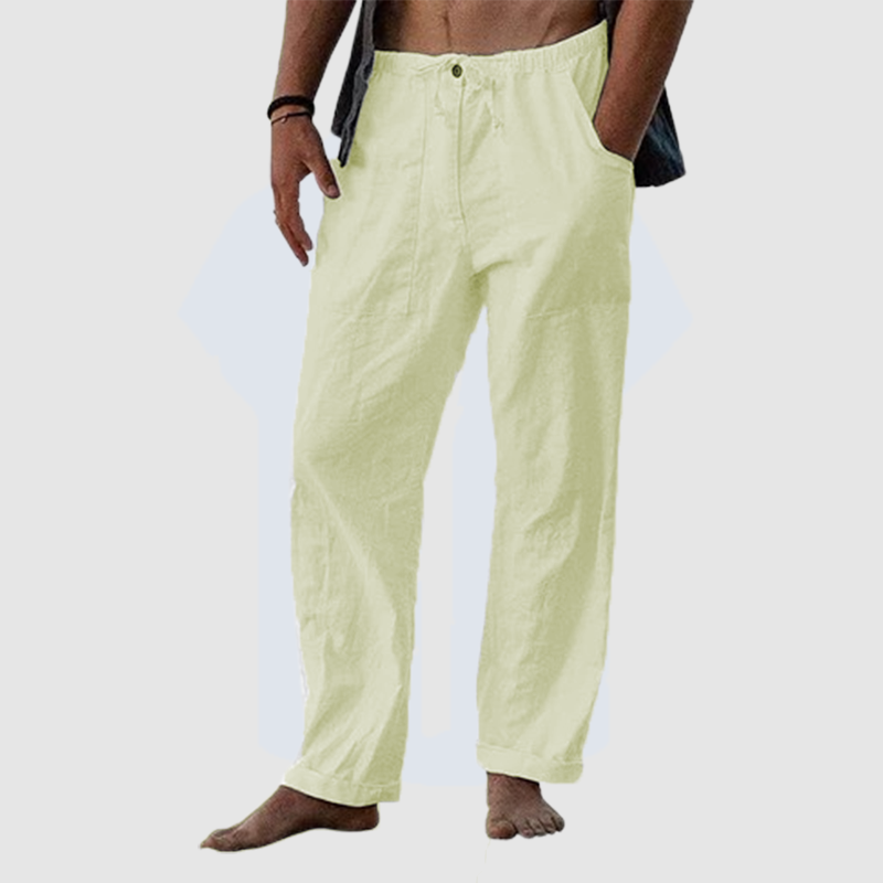 Men's Summer Cool Linen Wide Leg Pants