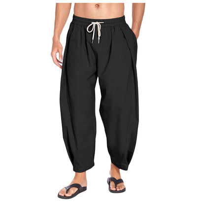 Men's Drawstring Cotton Linen Pant