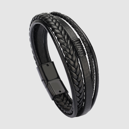 Fashion leather rope hand woven bracelet men's bracelet