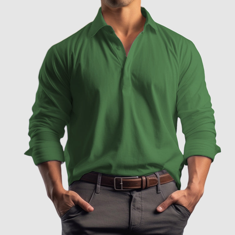 Men's Lapel Cotton Polo Shirt