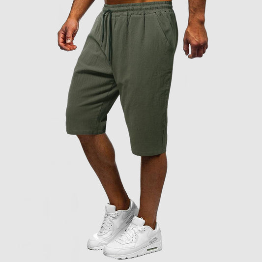 Men's Breathable Casual Sports Cotton Linen Shorts