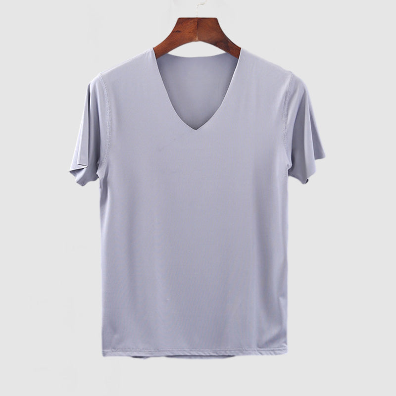 Men's Ice Silk V-Neck T-Shirt