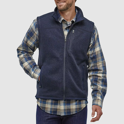 Men's Fleece Windproof Standing Collar Cardigan