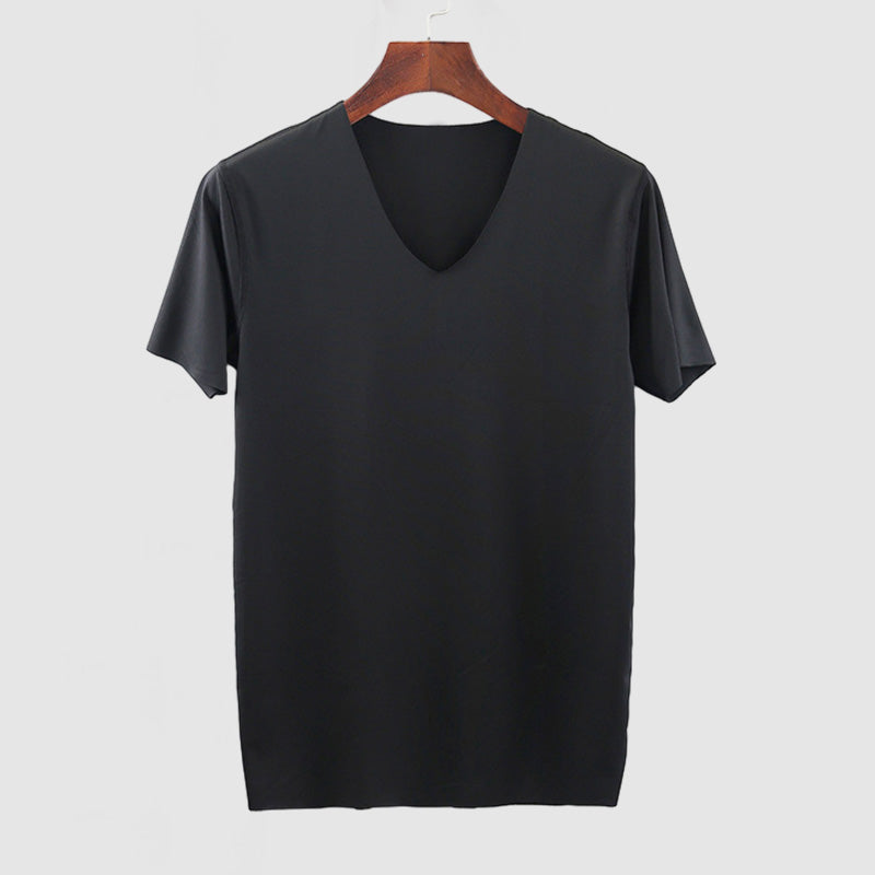 Men's Ice Silk V-Neck T-Shirt