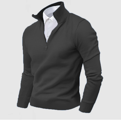 Men's Business Three-Quarter Zip Sweater
