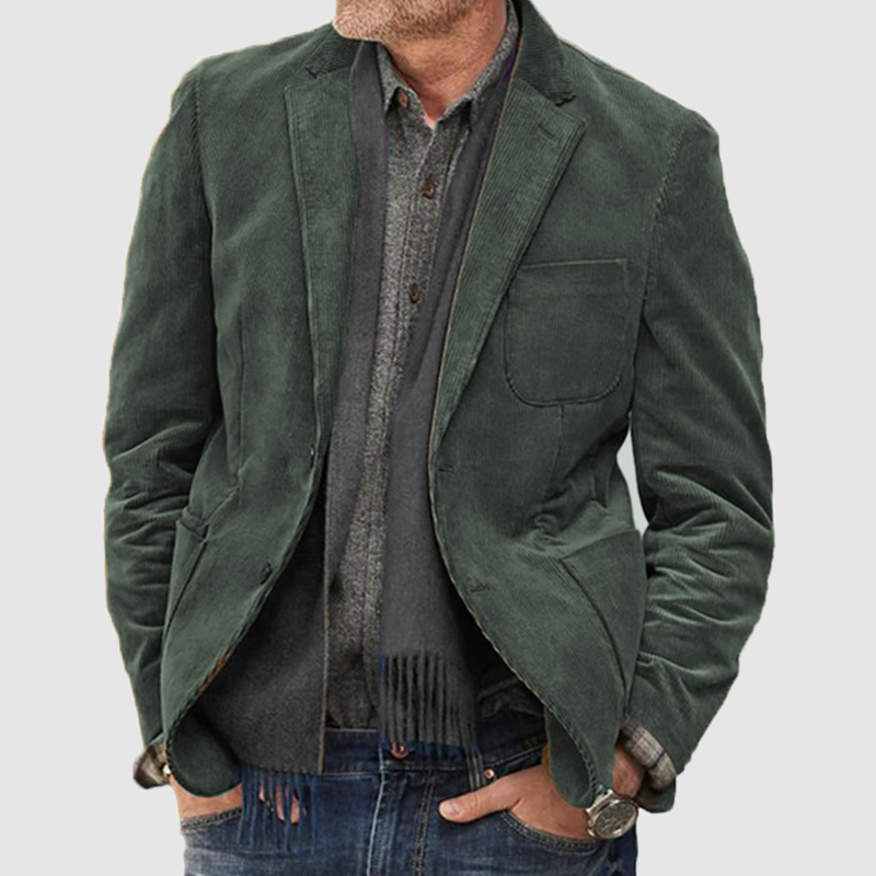 Men's Solid Color Lapel Coat