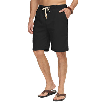 Men's Drawstring Linen Beach Pants