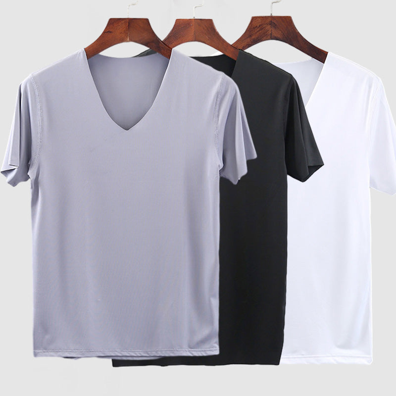 Men's Ice Silk V-Neck T-Shirt