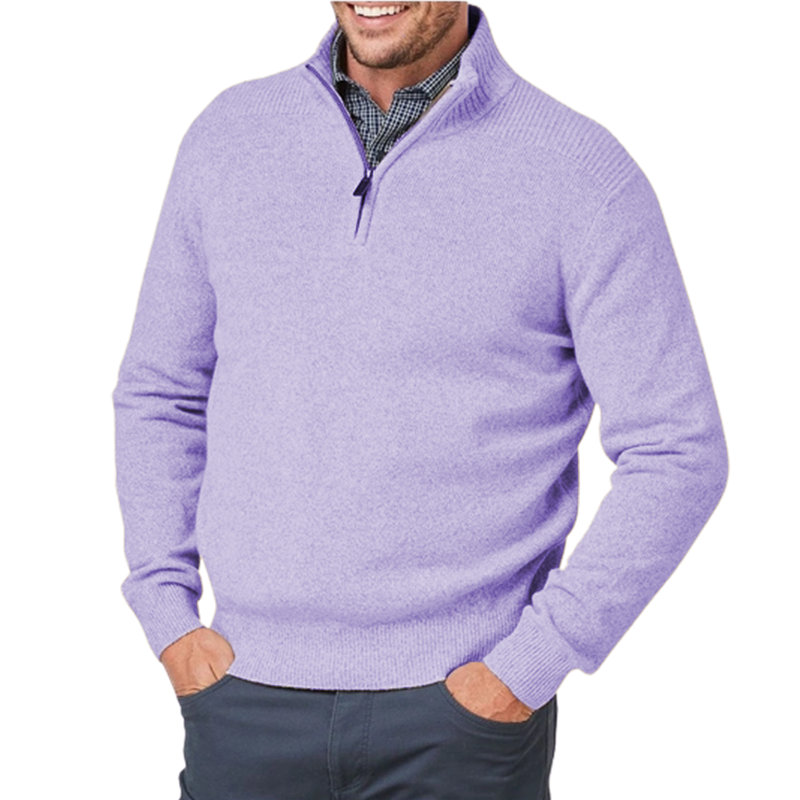 Men's Cashmere Quarter Zip Sweater