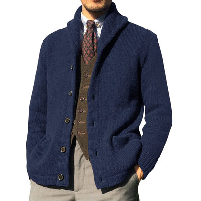 Men's Solid Color Knit Cardigan