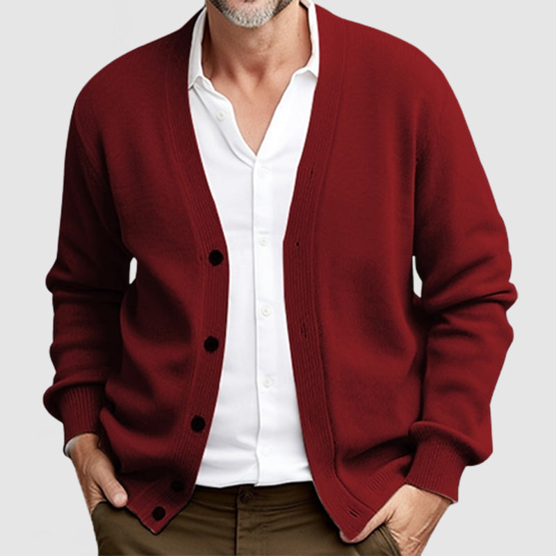 Men's Classic Long Sleeve Knit Cardigan