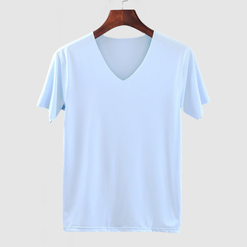 Men's Ice Silk V-Neck T-Shirt