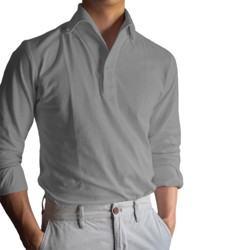 Men's Cotton Casual Long Sleeve Shirt
