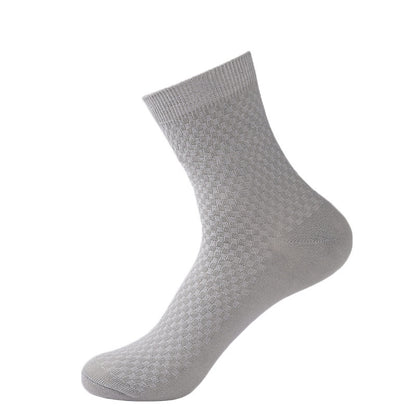 Men's socks breathable bamboo fiber tube socks four seasons can wear long socks