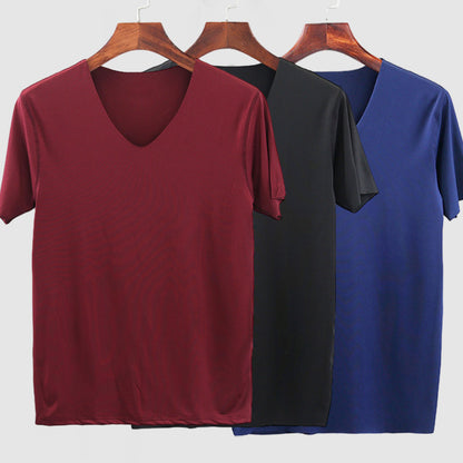 Men's Ice Silk V-Neck T-Shirt