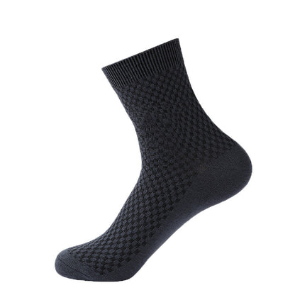 Men's socks breathable bamboo fiber tube socks four seasons can wear long socks