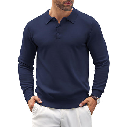 Men's Men's Knit Casual Classic Polo Shirts