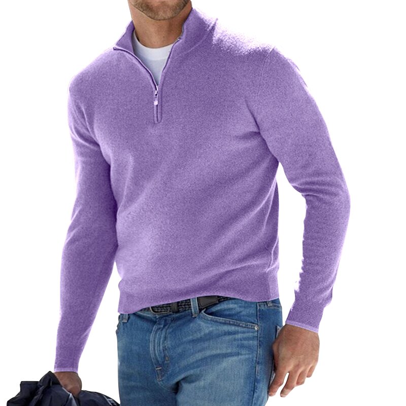 Men's Delicate Quarter Zip Sweater