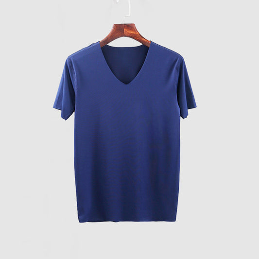 Men's Ice Silk V-Neck T-Shirt