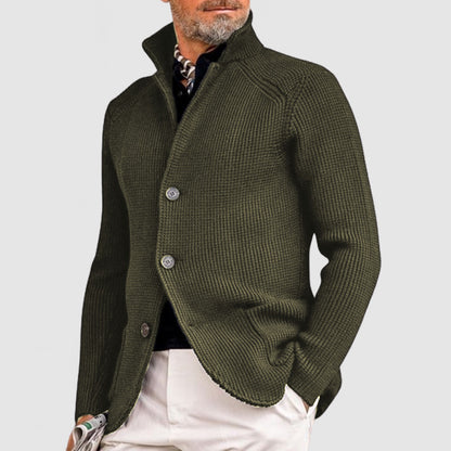 Men's Elegant lapel knit pocket jacket