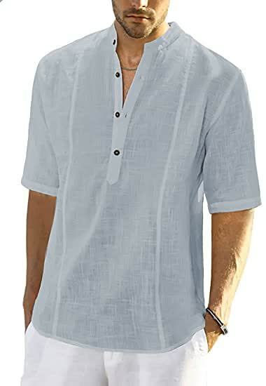 Men's Linen Short-Sleeve Shirts