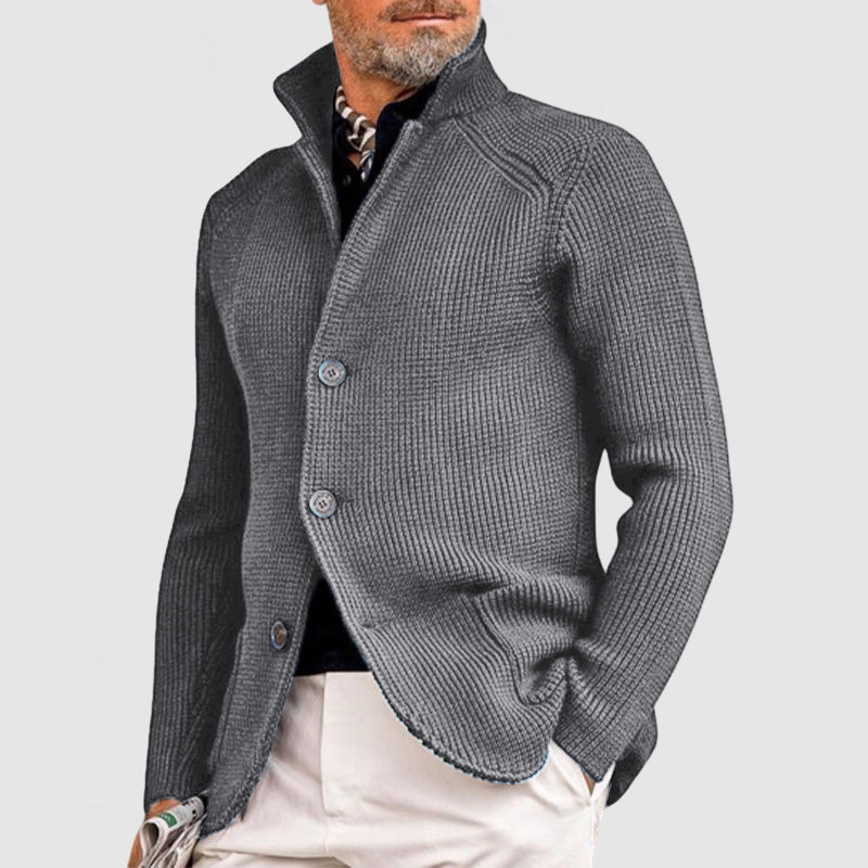 Men's Elegant lapel knit pocket jacket