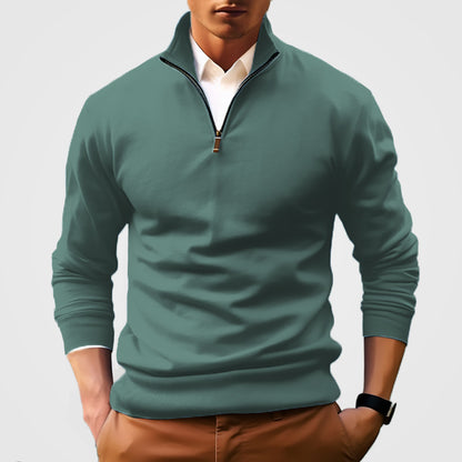 Men's Casual Zipper Cashmere Top