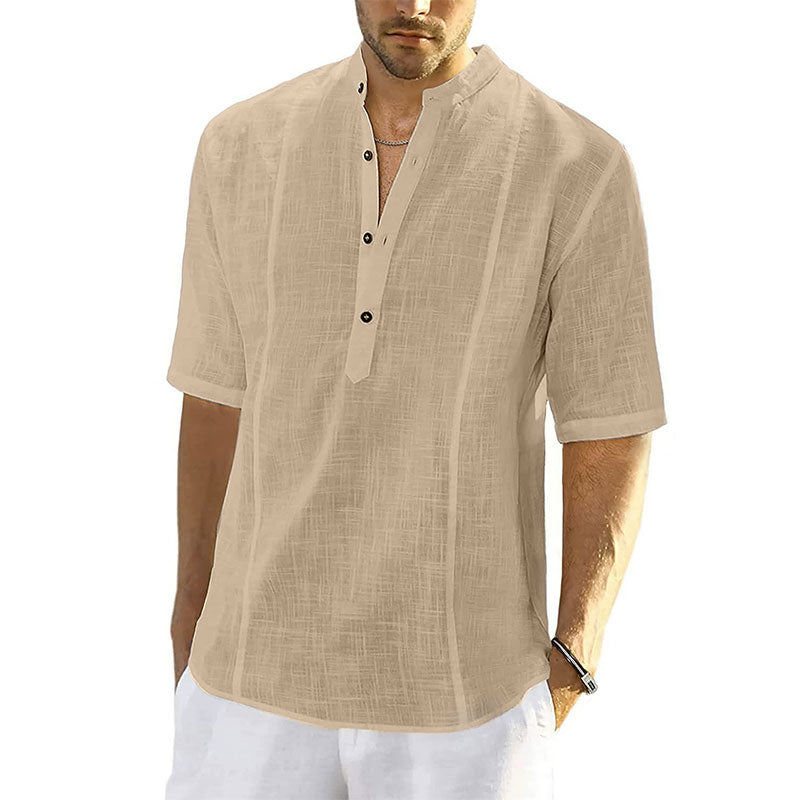 Men's Linen Short-Sleeve Shirts