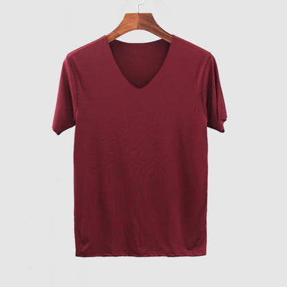 Men's Ice Silk V-Neck T-Shirt