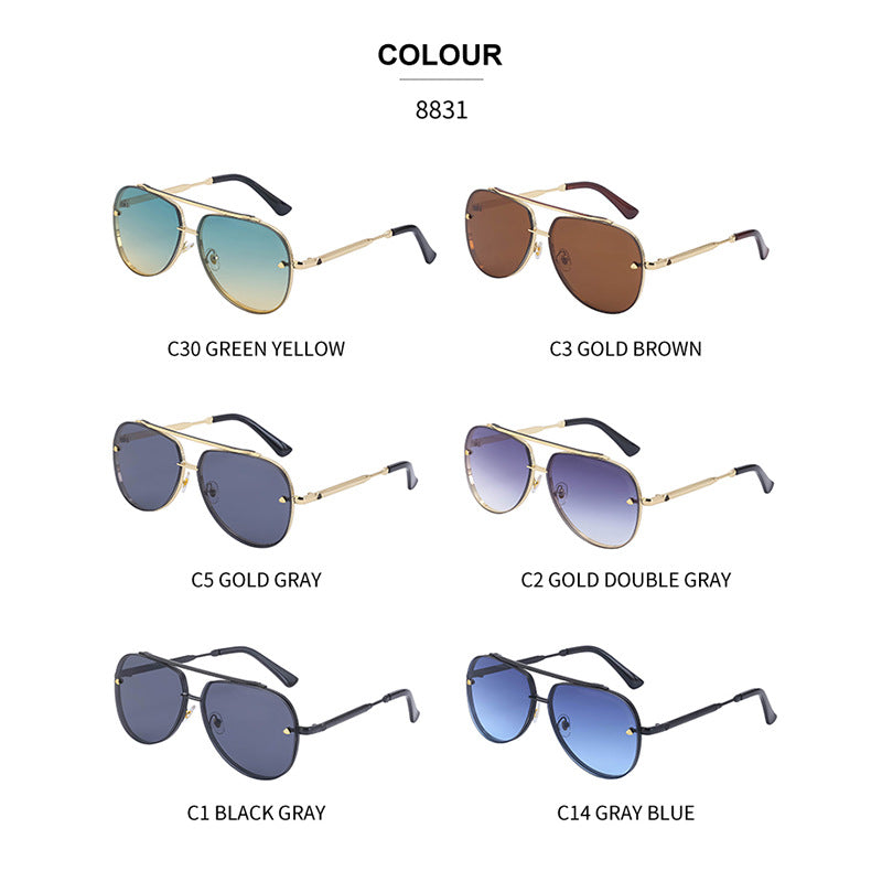 Men's Retro Diamond Cut Sunglasses