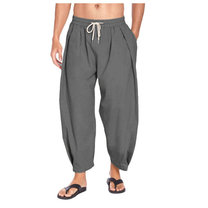 Men's Drawstring Cotton Linen Pant