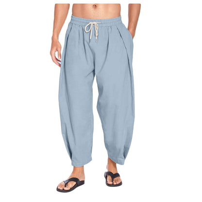 Men's Drawstring Cotton Linen Pant