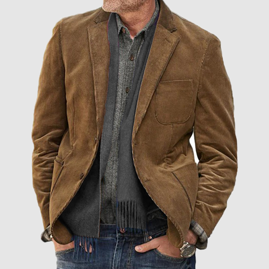 Men's Solid Color Lapel Coat