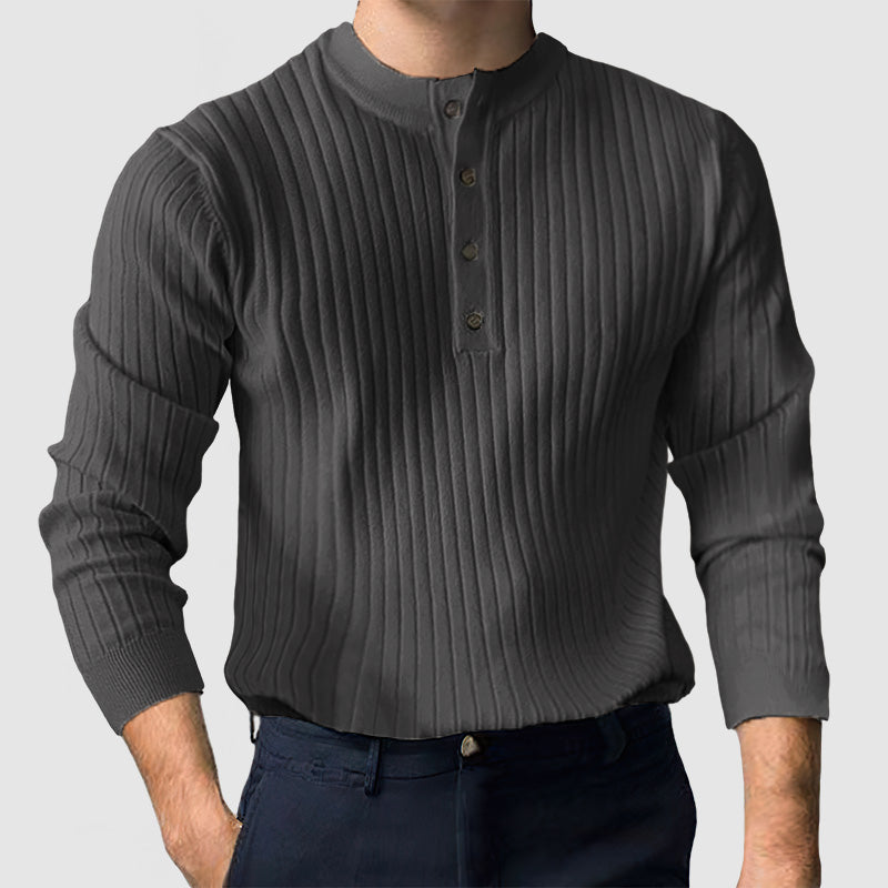 Men's Gentleman's Casual Henley Shirt