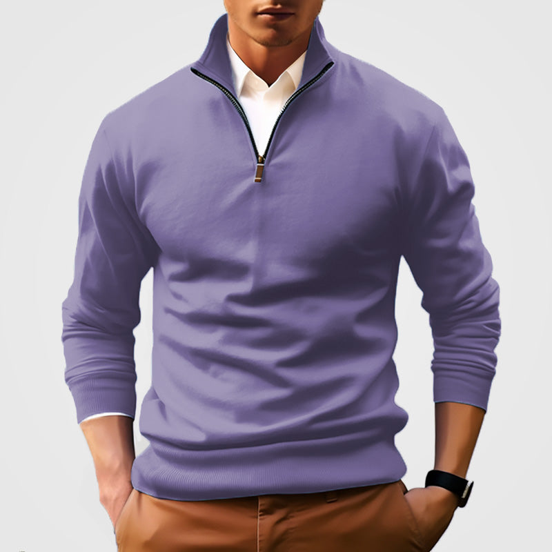 Men's Casual Zipper Cashmere Top