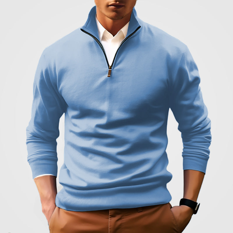 Men's Casual Zipper Cashmere Top